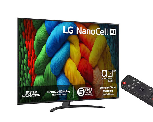 LG 75 inch NanoCell AI NANO81 4K Smart TV 2025 75NANO81A