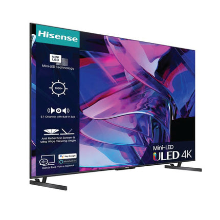 Hisense 75 Inch Smart 144Hz 4K Ultra HD HDR Mini-LED TV 75U7KQTUK