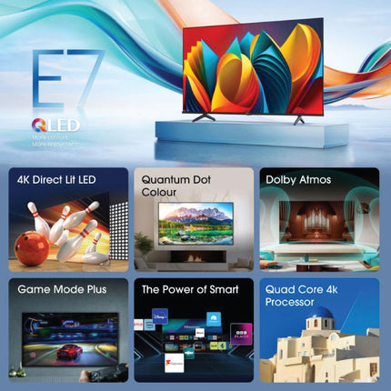 Hisense 85 Inch E7N Quantum Dot Color VIDAA QLED Smart TV 85E7NQT