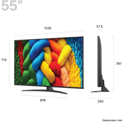 LG 55 Inch NanoCell AI NANO81 4K Smart TV 2025 55NANO81