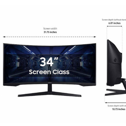 Samsung 34 Inch G55T Odyssey G5 Ultra WQHD 165Hz Curved Gaming Monitor LC34G55T