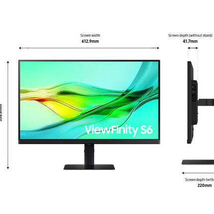 Samsung 27 Inch Monitor 100Hz ViewFinity S60UD, USB-C, QHD Monitor LS27D604