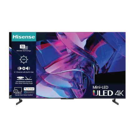 Hisense 75 Inch Smart 144Hz 4K Ultra HD HDR Mini-LED TV 75U7KQTUK