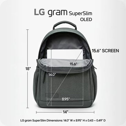 LG Gram SuperSlim 15.6 Inch OLED Thin Laptop, Intel Evo Edition AI-enabled Intel Core Ultra 5 processor, 16GB RAM 512GB SSD