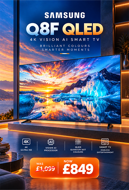 Samsung 75 Inch Q8F QLED 4K Vision AI Smart TV QN75Q8FAAFXZA